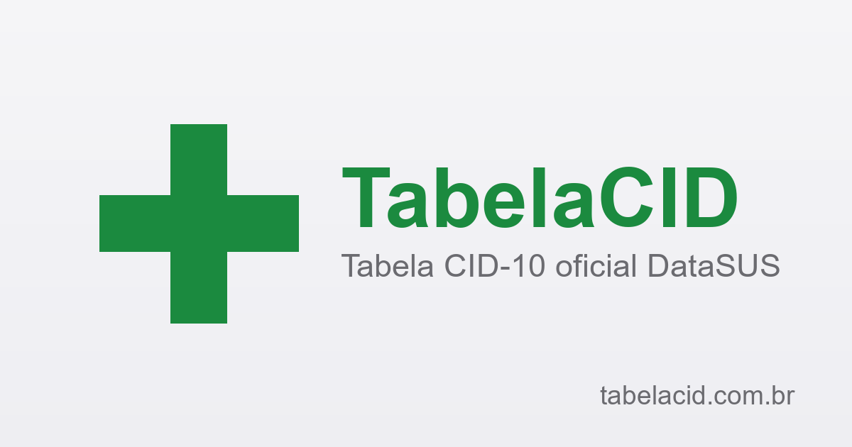 CID F82 - Código oficial CID-10 DataSUS